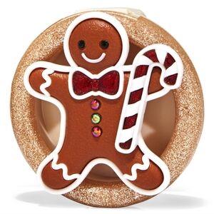 Bath & Body Works Xmas Gingerbread Man Visor Clip Car Scentportable Holder New